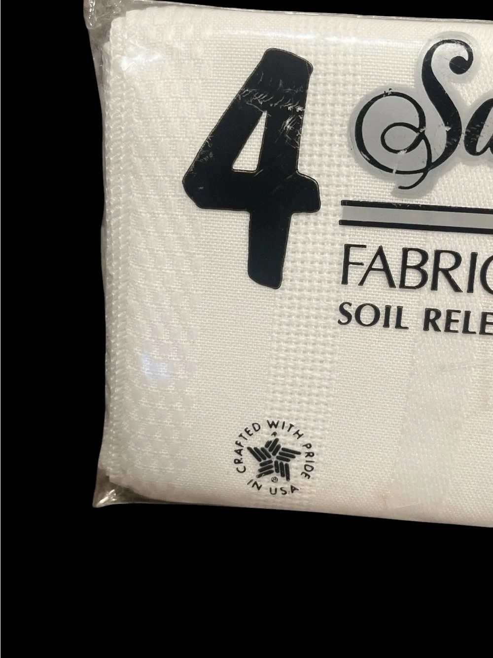 Maytex Mills Satin Stripe Fabric Napkins White 17